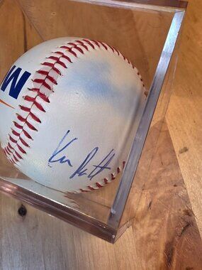 Von Hayes Ken Brett Signed Baseball MLB Alumni Multi Autograph Ball w/Case